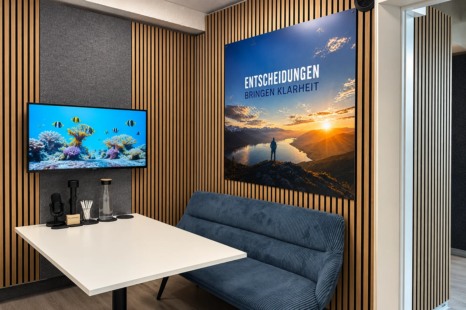 Hochauflösender Digitaldruck auf Tafel für Fulminant Finanzdienstleistungen